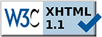 W3C xhtml 1 1 valid